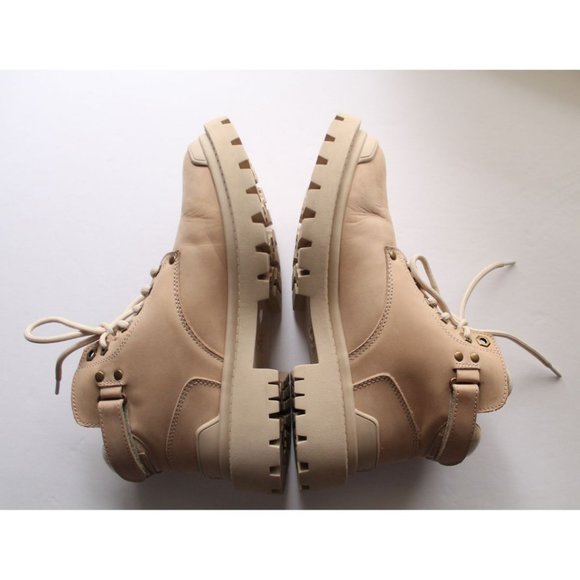 UGG Dusk Chunky Combat Lace Up Sheepskin Boot Sneaker Beige Size EU 39/ US 8 - Picture 5 of 10